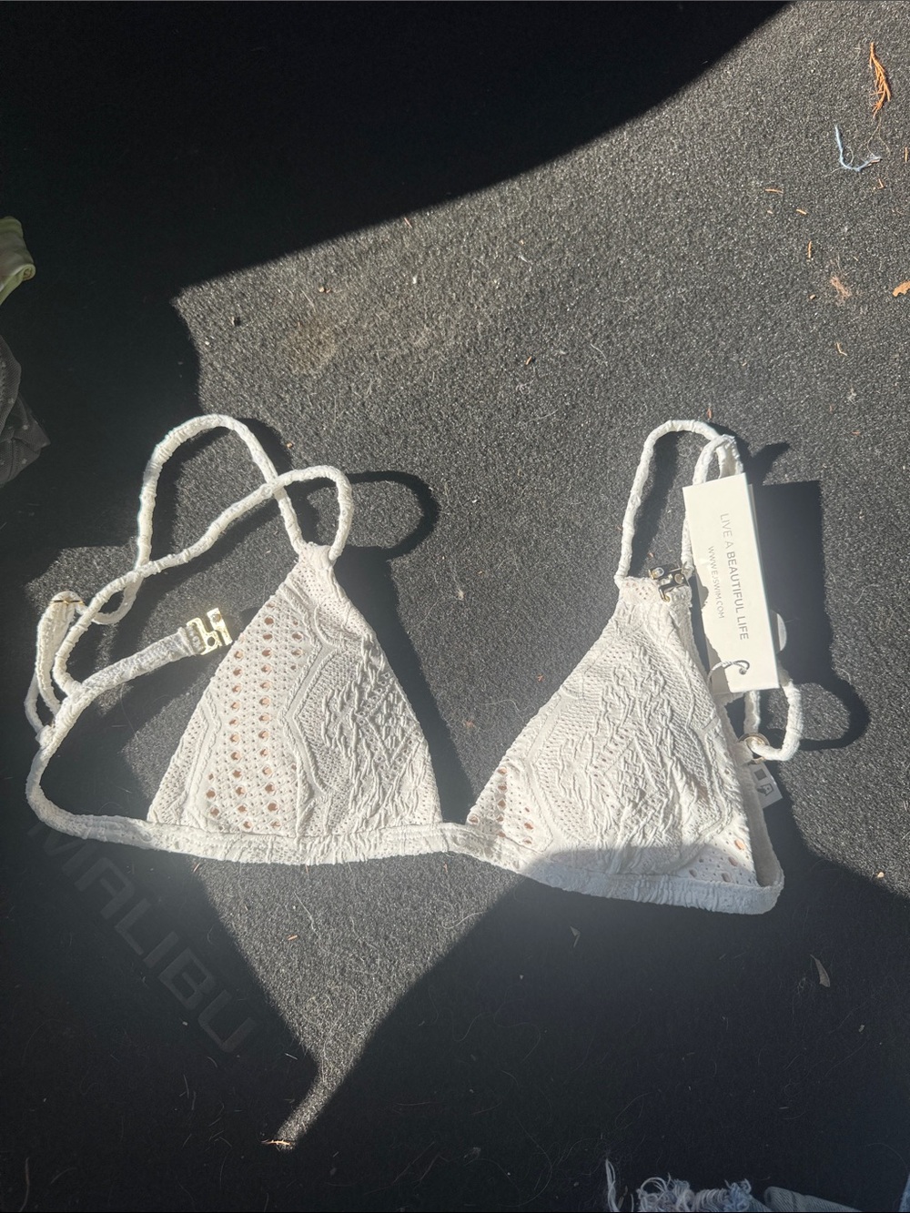 White Lace Triangle Bralette - Women Intimates & Sleepwear